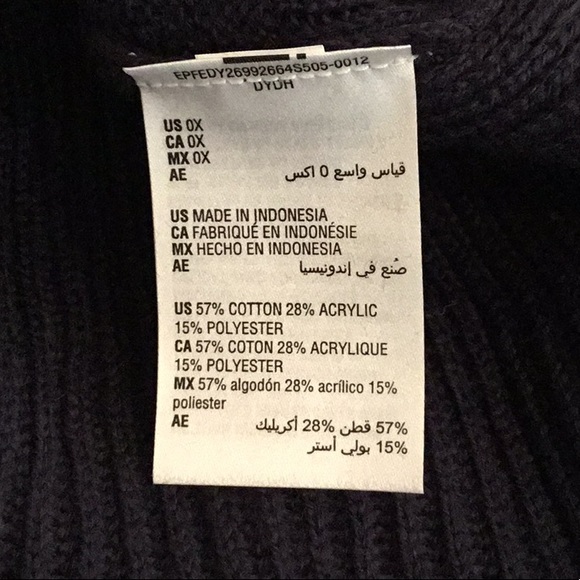 STYLE & CO PLUS SIZE NAVY RUFFLE SWEATER - Picture 8 of 9